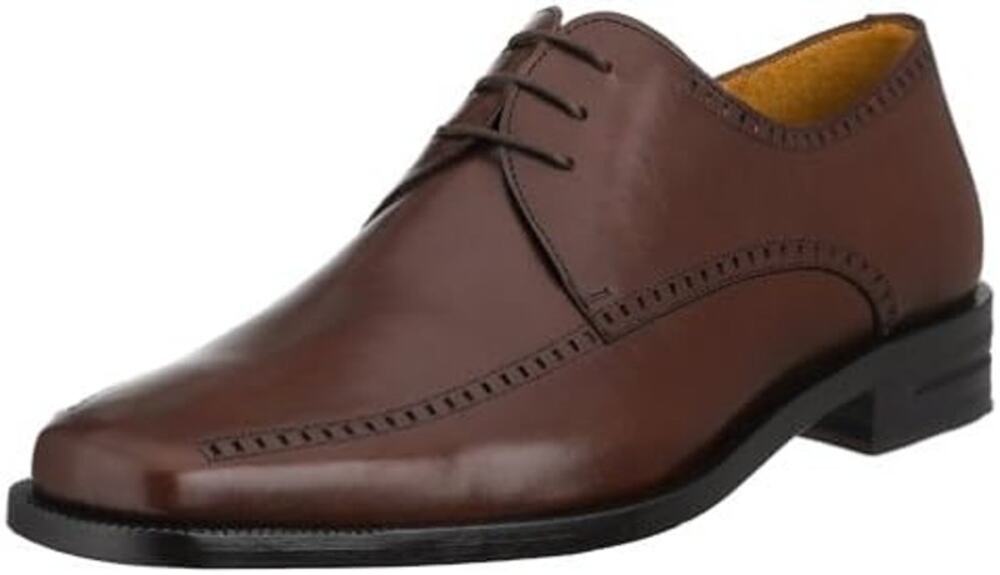 Mezlan Davinci Leather Oxfords Lace Up Dress Shoes Square Toe Spain Brown 7M